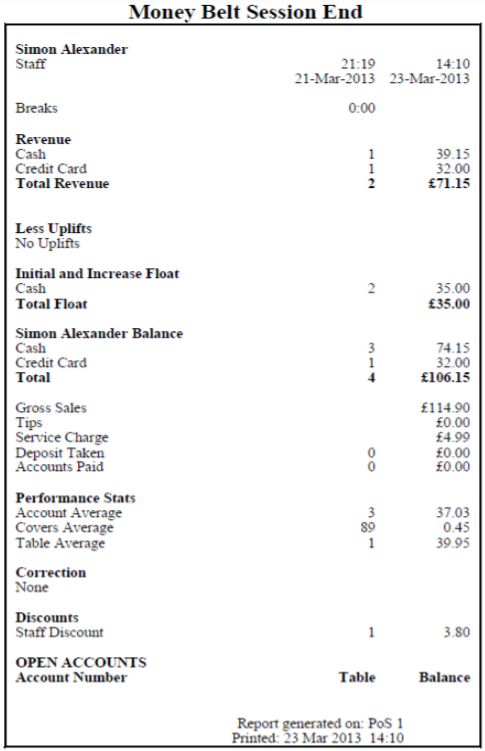 Aztec How To - POS - Reports & End of Sessions