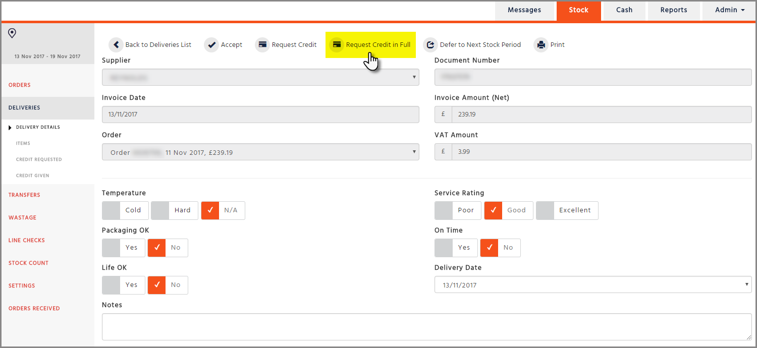 Enterprise - Stock - Invoices And Credits